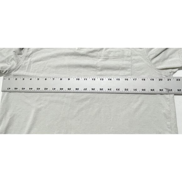 Van Heusen Polo Shirt Mens Size L Gray White Classic Fit Short Sleeve FLAW - Picture 7 of 7